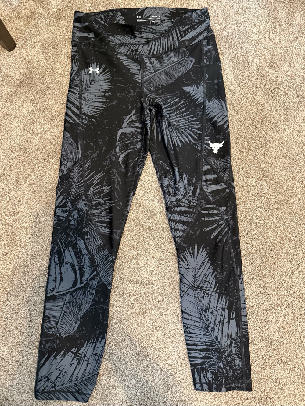 Under Armour Project Rock Black Printed Leggings